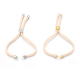 10Pcs Adjustable Cotton Cord Bracelet 18K Beads Charms DIY