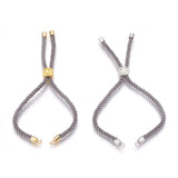 10Pcs Adjustable Cotton Cord Bracelet 18K Beads Charms DIY
