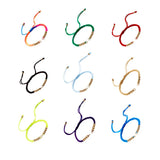 10Pcs Adjustable Nylon Cord Bracelet with Beads Multicolor Rope DIY Jewelry