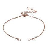 10Pcs Stainless Steel Cable Chain Bracelet Making with Lobster Claw Clasps