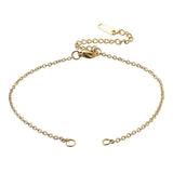 10Pcs Stainless Steel Cable Chain Bracelet Making with Lobster Claw Clasps
