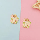 10Pcs Akita Enamel Charms for Jewelry Making