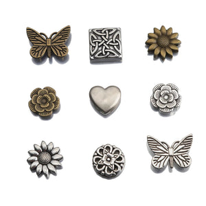 10Pcs Alloy Butterfly Beads Sun Flowers Spacer Loose Bead Jewelry Findings
