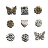 10Pcs Alloy Butterfly Beads Sun Flowers Spacer Loose Bead Jewelry Findings
