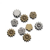 10Pcs Alloy Butterfly Beads Sun Flowers Spacer Loose Bead Jewelry Findings