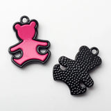 10Pcs Bear Charms Bowknot Pendants for Jewelry Making DIY Accessories
