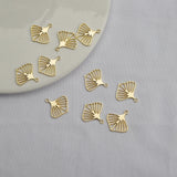 10Pcs Hollow Heart Leaves Charms Pendants DIY Jewelry Making