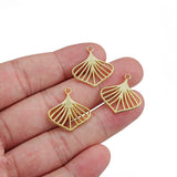 10Pcs Hollow Heart Leaves Charms Pendants DIY Jewelry Making