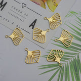 10Pcs Hollow Heart Leaves Charms Pendants DIY Jewelry Making