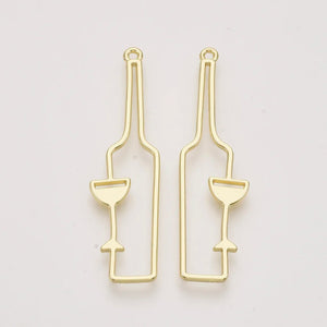 10Pcs Alloy Open Back Bezel Pendants for DIY Resin Jewelry Making