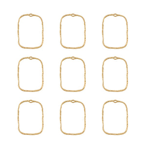 10Pcs Alloy Open Back Bezel Pendants for DIY Resin Jewelry Making