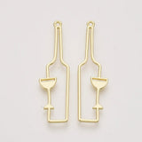 10Pcs Alloy Open Back Bezel Pendants for DIY Resin Jewelry Making