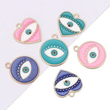 10Pcs Devil Eye Pendant for DIY Necklace Earrings Jewelry Making
