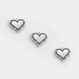10Pcs Tibetan Silver Heart Blanks Charms DIY Jewelry Findings Necklace Pendants