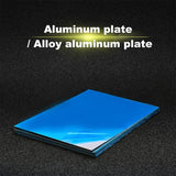 10Pcs Aluminium Panel Metal Plate Slices with Film DIY Stamping Craft Sheet
