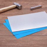 10Pcs Aluminium Panel Metal Plate Slices with Film DIY Stamping Craft Sheet