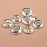 10Pcs Angel Ring Crystal Spacer Bead 20mm Big Hole Glass Round Beads