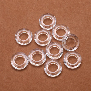 10Pcs Angel Ring Crystal Spacer Bead 20mm Big Hole Glass Round Beads