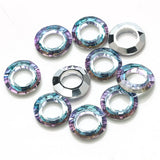 10Pcs Angel Ring Crystal Spacer Bead 20mm Big Hole Glass Round Beads