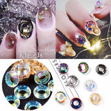10Pcs Angel Ring Crystal Spacer Bead 20mm Big Hole Glass Round Beads