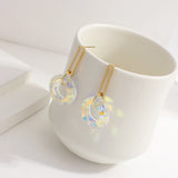 10Pcs Angel Ring Crystal Spacer Bead 20mm Big Hole Glass Round Beads