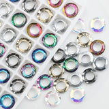 10Pcs Angel Ring Crystal Spacer Bead 20mm Big Hole Glass Round Beads