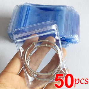 10Pcs Anti-oxidation PVC Jewelry Pouches Bags Storage Earring Bracelet Display