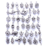 10Pcs Heart Key Locket Pearl Cage Pendant DIY Oil Diffuser