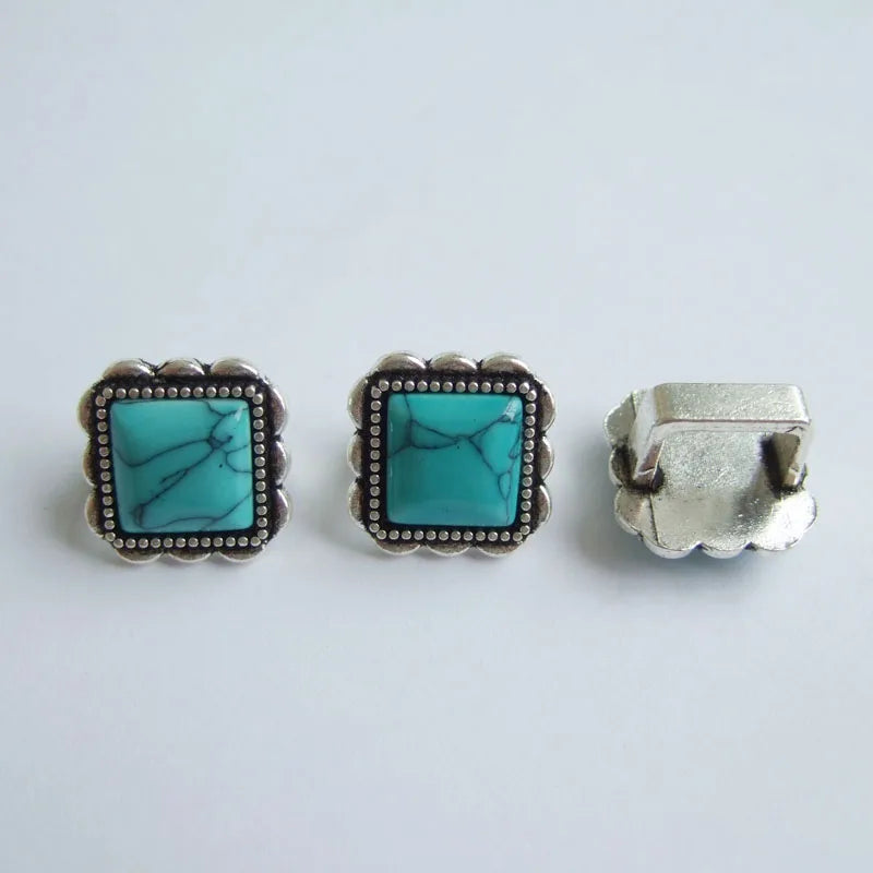 10Pcs Antique Silver Licorice Leather Spacer Slider Beads