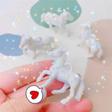 Set of 10 Resin Pink Little Horse Charms for DIY Earrings Necklace Pendant