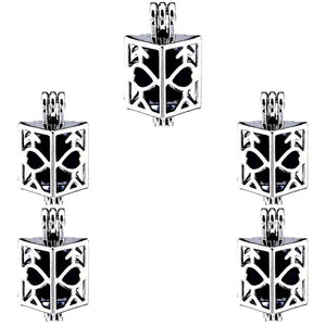 10Pcs Arrow Heart Pearl Cage Locket Pendant for DIY Jewelry Making