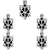 10Pcs Arrow Heart Pearl Cage Locket Pendant for DIY Jewelry Making