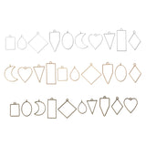 10Pcs Geometric Hollow Flower Frame Pendants Resin Jewelry Making Tool