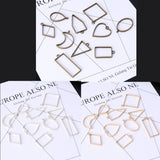 10Pcs Geometric Hollow Flower Frame Pendants Resin Jewelry Making Tool