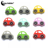 10Pcs BPA Cartoon Car Teething Beads Baby Silicone Beads for Infant Soothing