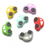 10Pcs BPA Cartoon Car Teething Beads Baby Silicone Beads for Infant Soothing