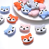 10Pcs Baby Animal Shape Silicone Teething Beads for DIY Pacifier Chain BPA