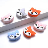 10Pcs Baby Animal Shape Silicone Teething Beads for DIY Pacifier Chain BPA