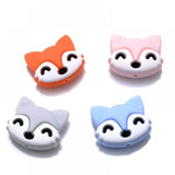 10Pcs Baby Animal Shape Silicone Teething Beads for DIY Pacifier Chain BPA