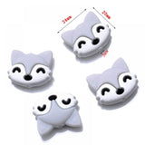 10Pcs Baby Animal Shape Silicone Teething Beads for DIY Pacifier Chain BPA