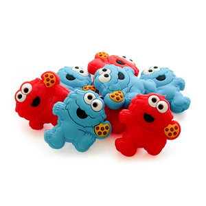 10Pcs Baby Silicone Beads Food Monster Shape