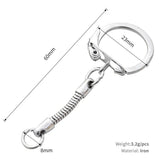 10Pcs Iron C-Shaped Buckle With Chain