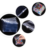 10Pcs/Bag Zipper Poly Bag Powder Pocket Transparent Resealable Plastic Jewelry P