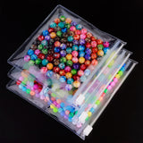 10Pcs/Bag Zipper Poly Bag Powder Pocket Transparent Resealable Plastic Jewelry P