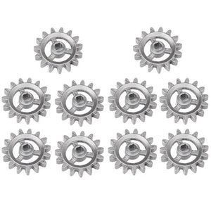 10Pcs Heat Resistant BBQ Gear Automatic Revolving Mini Wheel Aluminum