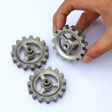 10Pcs Heat Resistant BBQ Gear Automatic Revolving Mini Wheel Aluminum