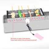 10Pcs Heat Resistant BBQ Gear Automatic Revolving Mini Wheel Aluminum