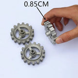 10Pcs Heat Resistant BBQ Gear Automatic Revolving Mini Wheel Aluminum