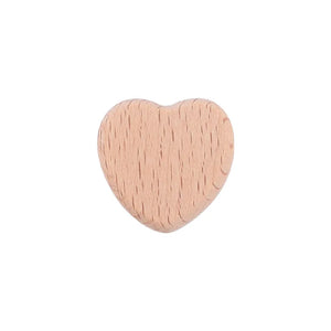 10Pcs Beech Wooden Beads Baby Teether for DIY Necklace Crafts