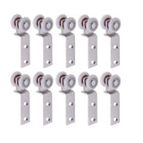 10Pcs Metal Pulley Block Two Plastic Wheel Sliding Door Window Cabinet